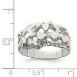 Sterling Silver Men's Nugget Ring - QR-888A7753-8456