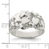 Sterling Silver Men's Nugget Ring - QR-CEBB52A2-1243
