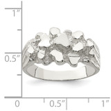 Sterling Silver Men's Nugget Ring - QR-D496A992-7099