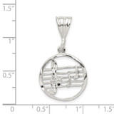 Sterling Silver Music Staff Charm