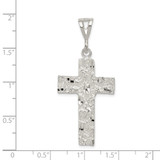Sterling Silver Nugget Cross Pendant - QC-611F26A7-8426