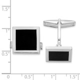 Sterling Silver Onyx Cuff Links - QQ-2596CF01-1488