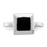 Sterling Silver Onyx Ring - QR-F99D0120-1007
