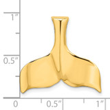 14K 3-D Polished Whale Tail Charm - K7-38D9030A-2516