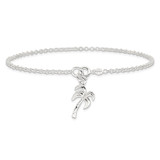 Sterling Silver Palm Tree Anklet - QG-D94718E3-8040