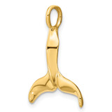 14K 3-D Polished Whale Tail Charm - K7-E4A5140A-2953