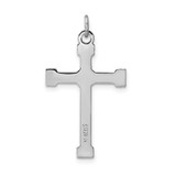 Sterling Silver Platinum-plated & 18k Gold-plated Rope Cross Pendant - QC-523CD249-8247