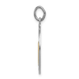 Sterling Silver Platinum-plated & Gold-plated Polished Mizpah 2-piece Penda