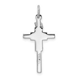 Sterling Silver Platinum-plated & Vermeil INRI Crucifix Charm - QC-62922E04-7566