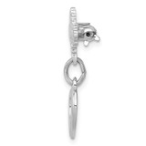 Sterling Silver Platinum-plated and Vermeil Cross Dangle Pin