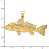 14K 3-D Red Fish Charm - K7-73D3AC85-2132