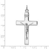 Sterling Silver Platinum-plated Crucifix Pendant - QC-8FB98951-3206