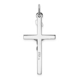 Sterling Silver Platinum-plated INRI Crucifix Pendant - QC-3D8ED642-4155