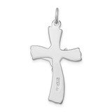 Sterling Silver Platinum-plated INRI Crucifix Pendant - QC-F65617C3-1840