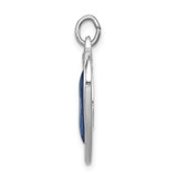 Sterling Silver Platinum-plated Miraculous Heart Medal - QC-E4CB0C09-6139