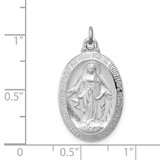 Sterling Silver Platinum-plated Miraculous Medal - QC-D58A47BA-7461