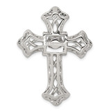Sterling Silver Platinum-plated Plshed Gold-plated Vibrant CZ Cross Pendant