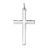Sterling Silver Platinum-plated Polished Epoxy & Gold-plated Cross Pendant - QC-AE0EC3F2-2367