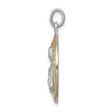 Sterling Silver Platinum-plated Saint Jude Thaddeus Medal