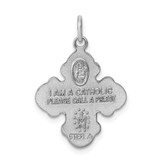 Sterling Silver Platinum-plated Satin 4-way Medal - QC-0FB4D99A-8710