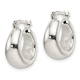 Sterling Silver Polished & Tapered Round Hoop Earrings - QE-C52AE787-2263