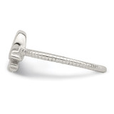 Sterling Silver Polished & Textured Skull & Crossbones Ring - QR-98F331B7-2669