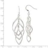 Sterling Silver Polished & Twisted Dangle Earrings
