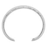Sterling Silver Polished 15mm Domed Hammered Cuff Bangle