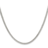 Sterling Silver Polished 3.0mm Double Diamond-cut Curb Chain - QD-72D66D13-6077