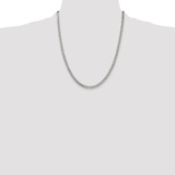 Sterling Silver Polished 3.5mm Curb Chain - QF-A66403BE-3485