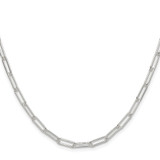 Sterling Silver Polished 3.5mm Paperclip Chain - QP-B46A25D0-7682