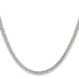 Sterling Silver Polished 3.9mm Double Diamond-cut Curb Chain - QD-A14E4A34-2812