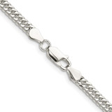 Sterling Silver Polished 3.9mm Double Diamond-cut Curb Chain - QD-A14E4A34-2812