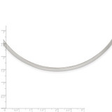 Sterling Silver Polished 3mm Neck Collar