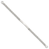Sterling Silver Polished 4.7mm Fancy Link 8 inch Mens ID Bracelet