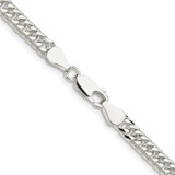 Sterling Silver Polished 4.8mm Double Diamond-cut Curb Chain - QD-3657ABC8-6406