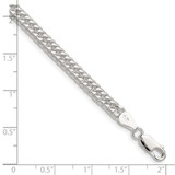 Sterling Silver Polished 4.8mm Double Diamond-cut Curb Chain - QD-FA8762CC-4246