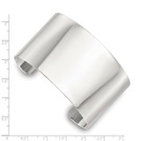 Sterling Silver Polished 40mm Flat Cuff Bangle