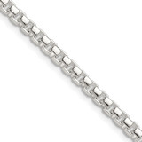 Sterling Silver Polished 4mm Round Box Chain - QF-3889B128-5502