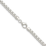Sterling Silver Polished 4mm Round Box Chain - QF-3889B128-5502