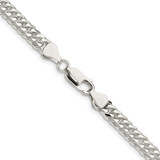 Sterling Silver Polished 5.7mm Double Diamond-cut Curb Chain - QD-224D0BD3-5627