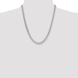 Sterling Silver Polished 5.7mm Double Diamond-cut Curb Chain - QD-F115ECB0-5714