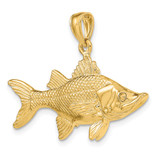 14K 3-D Tarpon Fish Charm - K7-CEE9C2E4-9122