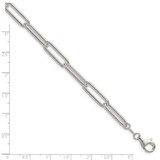 Sterling Silver Polished 6.5mm Paperclip Chain - QP-E7FC8AB6-1595