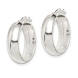Sterling Silver Polished 6mm Round Hoop Earrings - QE-83D10470-8142