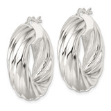 Sterling Silver Polished 8mm Twisted Tube Hoop Earrings - QE-5C60E142-9083