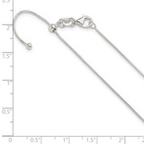 Sterling Silver Polished Adjustable Necklace - QG-9382FCA0-1016
