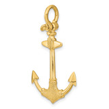 14K 3-D Texture Anchor Charm