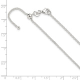 Sterling Silver Polished Adjustable Necklace - QG-AAF92B9D-9774