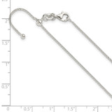 Sterling Silver Polished Adjustable Necklace - QG-D2DFA406-5207